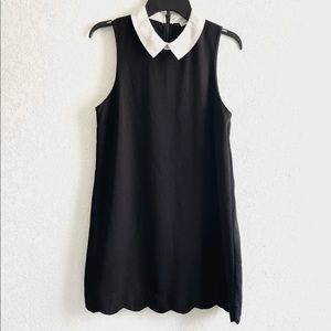 Black and white shift dress